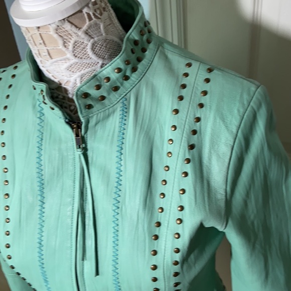 Like new rare Essentiel Antwerp leather studded crop jacket - Picture 5 of 12